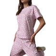 thumbnail image 3 of Women'S Pajamas 2 Piece Cotton Blend PJ Set Pink XL, 3 of 9