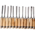 thumbnail image 4 of 12 Pcs Steel Wood Carving Hand Chisel Set Woodworking Lathe Gouges Tools, 4 of 8