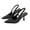 Black, variant on Flock Suede Pointed Toe Open Back High Heel Women Casual Shoes For Outdoor Indoor Wear Eu 38 Uk 4.5 Us 6.5 Foot Length 9.45 Inches