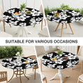 thumbnail image 6 of Floral round tablecloth with elastic edge and wrinkle-resistant polyester, fits 44-52 inch tables, extra large version, 6 of 6