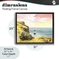 thumbnail image 3 of Beachy Head Lone Lighthouse Black Framed Floater Canvas Wall Art, design by Courtney Haley, 3 of 10