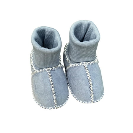

Crocowalk Newborn Toddler Sock Boots First Walkers Winter Bootie Prewalker Soft Shoe Breathable Plush Lining Ankle Boot Girls Boys Lightweight Pull On Booties Dark Blue 6C