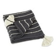thumbnail image 1 of Design Imports DII Mineral Gray and Off White Slub Stripe Throw, 1 of 4