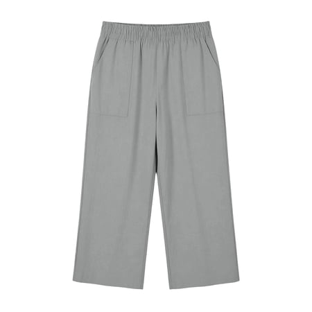 HAYIMI Children Breathable Capri Pants For Girls Comfortable Casual Summer Playwear With Elastic Waistband Comfort Solid Color Trousers