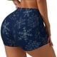 thumbnail image 1 of Fotbe Snowflake Dark Blue Shorts Sin Costuras – Shorts Deportivos de Cintura Alta para Mujer, Elásticos para Gimnasio, Yoga, Running o Ciclismo-Large, 1 of 8