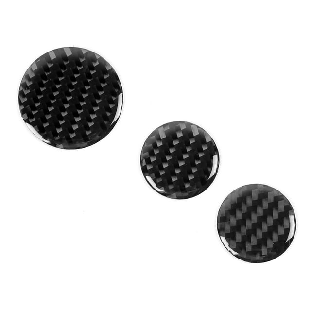 Multimedia Knob Decor 3Pcs Left Hand Driving Carbon Fiber Multimedia Knob Cover Trim Decor Fit For Mini F55 F56