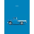 thumbnail image 2 of Rogan, Mark 25x32 Gold Ornate Wood Framed with Double Matting Museum Art Print Titled - Chevrolet Cameo Pickup 1957 Bl, 2 of 4