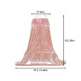 thumbnail image 3 of PRINxy Mosquito Net Bed Canopy for Girls,Princess Round Hoop Sheer Bed Canopy ,Dome Mosquito Netting Bed Tent Twin Girls Canopy Bed Decor for Baby Crib,Kid Bed Pink, 3 of 7