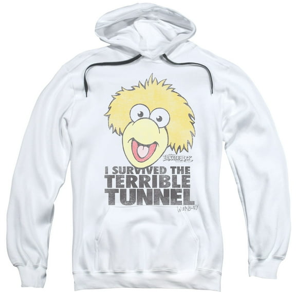 Fraggle Rock Terrible Tunnel Adult Pullover Hoodie Sweatshirt White