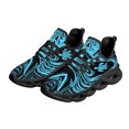 thumbnail image 1 of Zapatillas de baloncesto psicodélicas con estampado de tortuga en azul, ligeras y modernas, informales., 1 of 6
