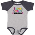 thumbnail image 3 of Inktastic I Love You Grandma with Flowers Girls Baby Bodysuit, 3 of 5