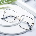 thumbnail image 3 of FeiKong Gafas con bloqueo de luz azul para mujer, anteojos cuadrados de gran tamaño con tachuelas de diamante, anteojos para hombre con filtro UV antideslumbrante, anteojos para juegos de computadora, 3 of 5