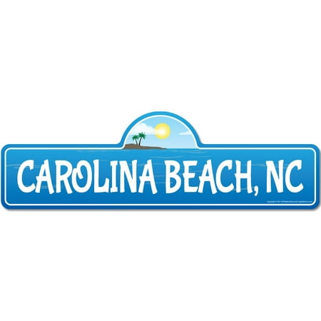 Carolina, NC North Carolina Beach Street Sign | Indoor/Outdoor | Surfer, Ocean Lover, Décor For Beach House, Garages, Living Rooms, Bedroom | Signmission Personalized
