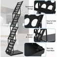 thumbnail image 4 of Foldable Metal Brochure Display Stand, 4 Pocket Literature Magazine Holder with Carrying Bag, Portable Catalog Rack for Office, Retail, Trade Show, 4 of 6