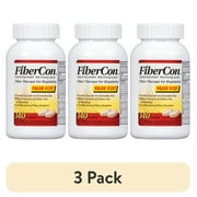 (3 pack) Fibercon Fiber Therapy for Regularity (Calcium Polycarbophil) Caplets 140 ct Bottle