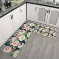thumbnail image 2 of Pioneer Flower Floral Print Pattern Kitchen Rugs Sets Of 2,Anti Fatigue Kitchen Mat Rugs Non Slip Washable,Decorative Kitchen Floor Mats for Kitchen,Sink,Laundry,17"x30"+17"x47", 2 of 7