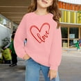 thumbnail image 2 of YunPes Girls Cute Heart Print Sweatshirt Fall Winter Oversized Crewneck Pullover Tops Fleece Long Sleeve Loose Fit Sweater Shirt, 2 of 7