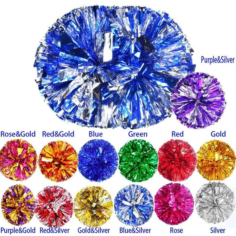 Finger Ring Style Fancy Double Hole Handle Competition Flower Cheerleader Pom Poms Dance Party Decorator Club Sport Supplies Cheerleading Cheering