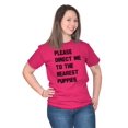 thumbnail image 5 of Please Direct Me Nearest Puppies Women's Graphic T Shirt Tees Brisco Brands L, 5 of 6