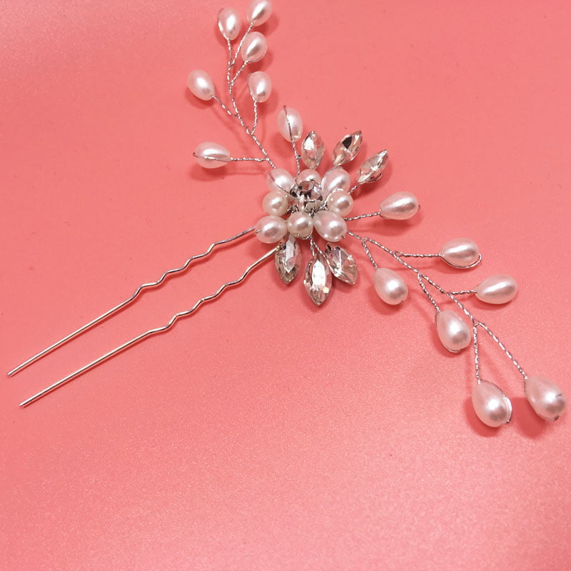 40pc Bridal Hair Pins Clips Rhinestone Wedding Prom Party Flower Crystal Jewelry 