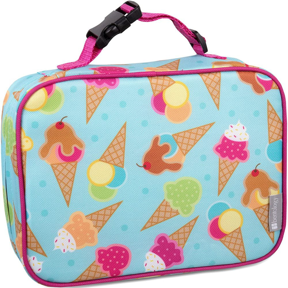 Bentology Lunch Box for Kids Ice Cream Fits Bento Boxes Girls and Boys Insulated Lunchbox Bag Tote 