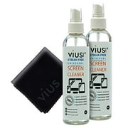 Screen Cleaner - vius Premium Screen Cleaner Spray for LCD LED TVs, Laptops, Tablets, Monitors, Phones, and Other Electronic Screens - Gently Cleans Bacteria, Fingerprints, Dust, Oil (8oz 2-Pack)