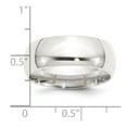 thumbnail image 5 of 925 Sterling Silver Rhodium-plated 8mm Comfort Fit Band Ring Size 8.5, 5 of 6