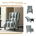 thumbnail image 6 of Vintage Floral Wingback Manual Push Back Recliner Chair Set of 2 for Living Room GREENGUARD Certified Striped Navy, 6 of 8