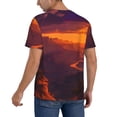 thumbnail image 2 of Zufioo Sunset Valley Western Cowboy Print Men's Baseball Short Sleeve, Moisture Wicking Button-Down Hip Hop Tee-4X-Large, 2 of 7