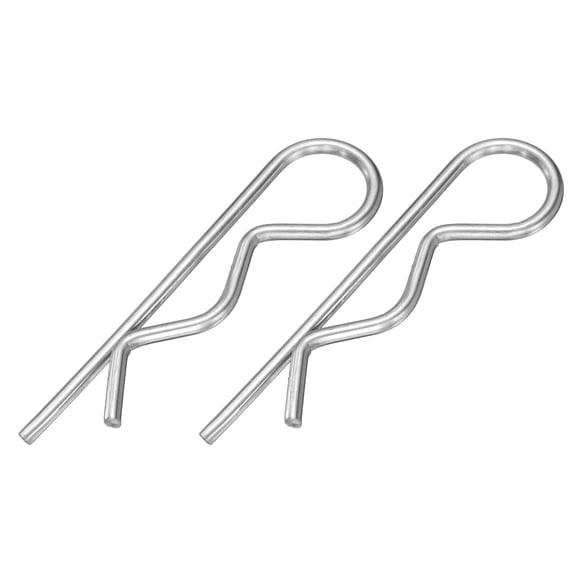 Uxcell 2pcs M5 x 132mm Cotter Pins Heavy Duty R Clips Hitch Pin Clip