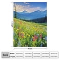 thumbnail image 4 of Shiartex Wildflowers Mountains Sky Print Flannel Throw Blanket for Bed All Seasons - Hand/Machine Washable, Lightweight Cozy Blanket 60x80in, 4 of 6
