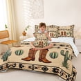 thumbnail image 4 of jejeloiu Western Cowboy 7 Pieces Bedding Comforter Set Kids,Country Print Full Bedding Set,Reversible, 4 of 7