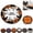A-1PCS, variant on Halloween Round Fitted Tablecloth with Elastic Cute Black Cat Pumpkin Bat Tree Circle Table Cloth for 40-44" Tables Scary Spooky Holiday Wipeable Washable Table Cover (A-1PCS)
