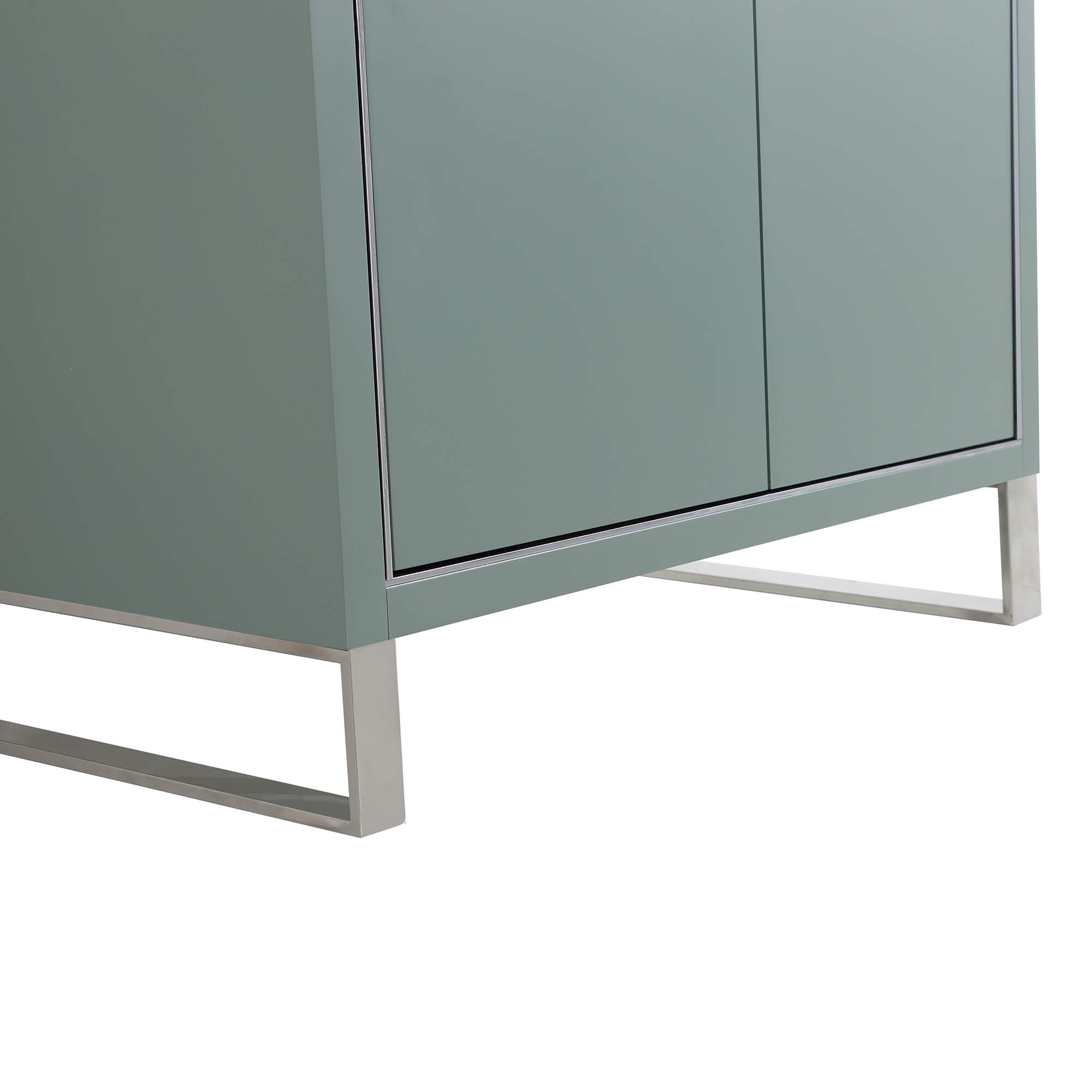 Fine Fixtures Opulence Collection 30 in. W x 18 in. D x 33 in. H Bathroom Vanity in Mint Green with White Matte Sintered Stone Sink - Chrome hardware