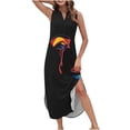 thumbnail image 2 of Ygbgbb Women's Lightweight Summer Dress Casual Loose Beach Sundresses V Neck Sleeveless Dresses Fashion Print Graphic Maxi Dress Multicolor L, 2 of 6