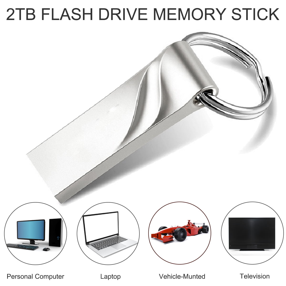 1TB 2TB 128GB Swivel OTG USB 2.0 Flash Drive Pen Memory Stick Key Thumb Storage 