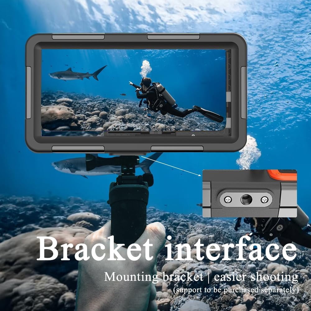 2026 Underwater Snorkeling Diving Phone Case for Phone 17/16/15/14/13/12Pro Max/Galaxy S25/S24/S23.(50ft/15m) Professional Scuba Dive Waterproof Case Underwater Photo Video