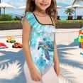 thumbnail image 3 of Uorisanigo Girls Swimsuit One Piece Beach Sport Adjustable Strap Swimwear Bathing Suit Size 3-4 Ruffle Summer Beach Vacation Swimming Suits, 3 of 7