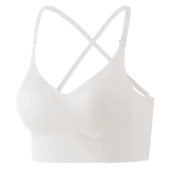 Brasieres de Mujer Sujetador Deportivo sin Costuras, sin Relleno Ni Aros, Ligero y Cómodo para Yoga, Bralette con Espalda Cruzada y Soporte Incorporado. Extra Grande
