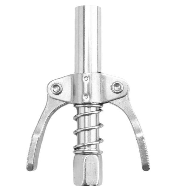 Outil de Raccordement de Graisse 10000 PSI Double Poignée Injecteur d'Huile en Acier Inoxydable Embout d'Outil de Graisse à Verrouillage Rapide NPTI/8