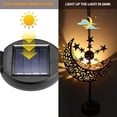 thumbnail image 5 of Luces solares de jardín al aire libre, molino de viento de luna de metal tallado hueco JAMW Sencillez, 5 of 5