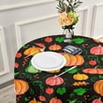 thumbnail image 6 of Coolnut 60" Watercolor Pumpkins Round Tablecloth, Waterproof Stain and Wrinkle Resistant Washable Decorative Table Covers for Kitchen Dining Tabletop Party Outdoor Picnic, 6 of 7