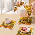 thumbnail image 5 of Happy Fall Pot Holders for Kitchen Heatproof Potholder, 4 Pack Thanksgiving Pumpkins Sunflowers Maple Hot Pads Multipurpose Oven Pads Terry Cloth Potholders Trivet for Cooking and Baking, 5 of 9