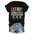 thumbnail image 2 of Cat Mom Love Your Pet Day" Graphic Tee - Casual Crew Neck Short Sleeve T-Shirt for Women, Breathable Polyester, Machine Washable, Four Seasons, Round Neck, 2 of 7