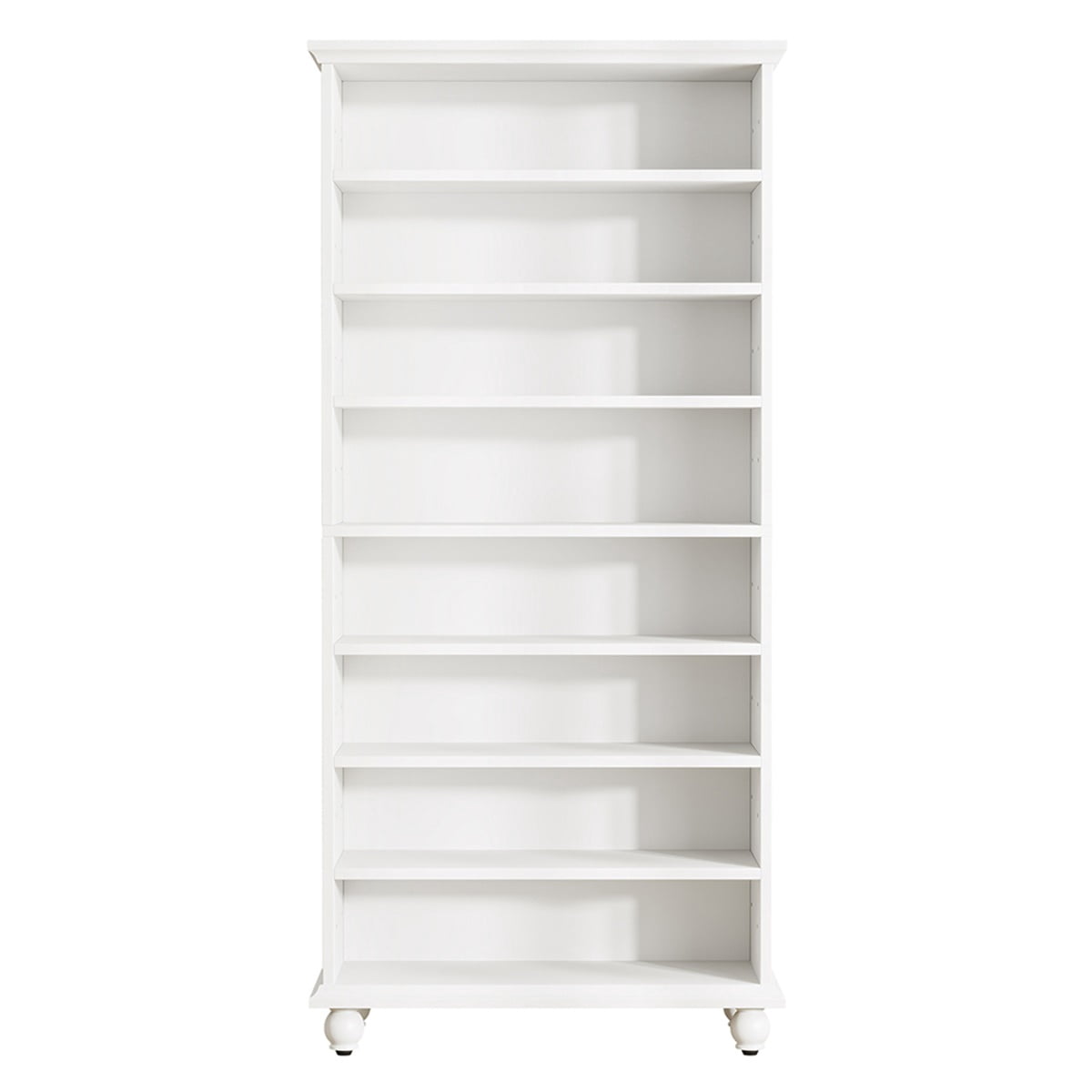 Hommoo 8-Tier Wooden Shoe Cabinet Rack with LED Lighting & Solid Wood Legs, 30 Pairs,White
