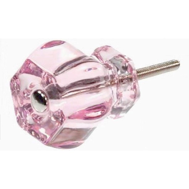 Simple Bathroom Vanity Drawer Pulls Glass Dresser Knobs Cute Cabinet Handles 12 Pack T68vmdl 1 25 Pink Hexagon Knob With Polished Nickel Hardware Romantic Decor More Walmart Com Walmart Com