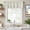 Green, variant on Light Green Lines Farmhouse Short Window Curtain Valances, Retro Minimalist Stripes Pattern Rod Pocket Kitchen Valances for Living Room Bedroom Bathroom Cafe 42" x 12"