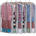 thumbnail image 1 of MsKitchen - Almacenamiento de ropa para colgar con fundas de ropa reforzadas de 4 pulgadas (juego de 6) - Protectores transparentes para vestidos de abrigo largo para armario - 24 x 50 x 4 pulgadas /, 1 of 1