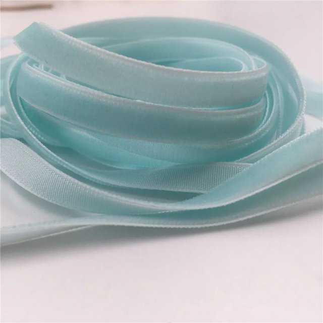 Cinta de terciopelo de una cara de 6mm, 5-300 yardas, para regalo hecho a mano, suministros para envolver ramo, decoración para fiesta en casa, cinta de terciopelo navideña