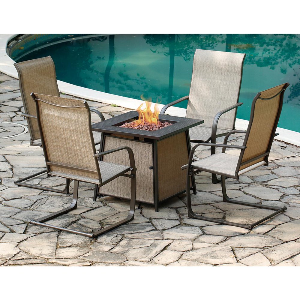 5pcs Gas Fire Pit Seating Set